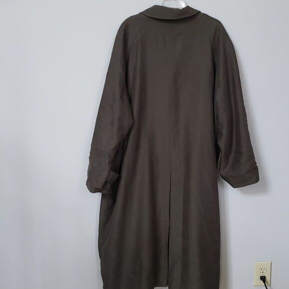 Ralph Lauren Trench Coat Mens 48R Olive Green Button Up Classic Old Money Luxury - Picture 3 of 9